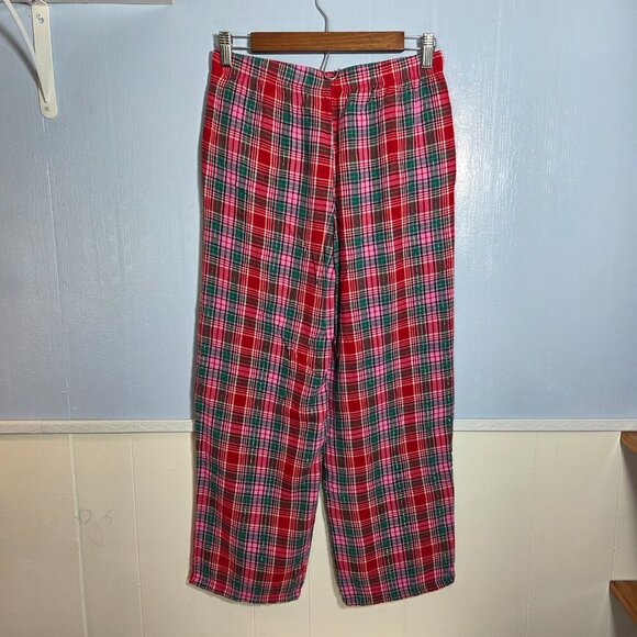 Jaclyn New York Pink Green Red Metallic Button Up Longsleeve Holiday Pajama Set - Picture 4 of 11